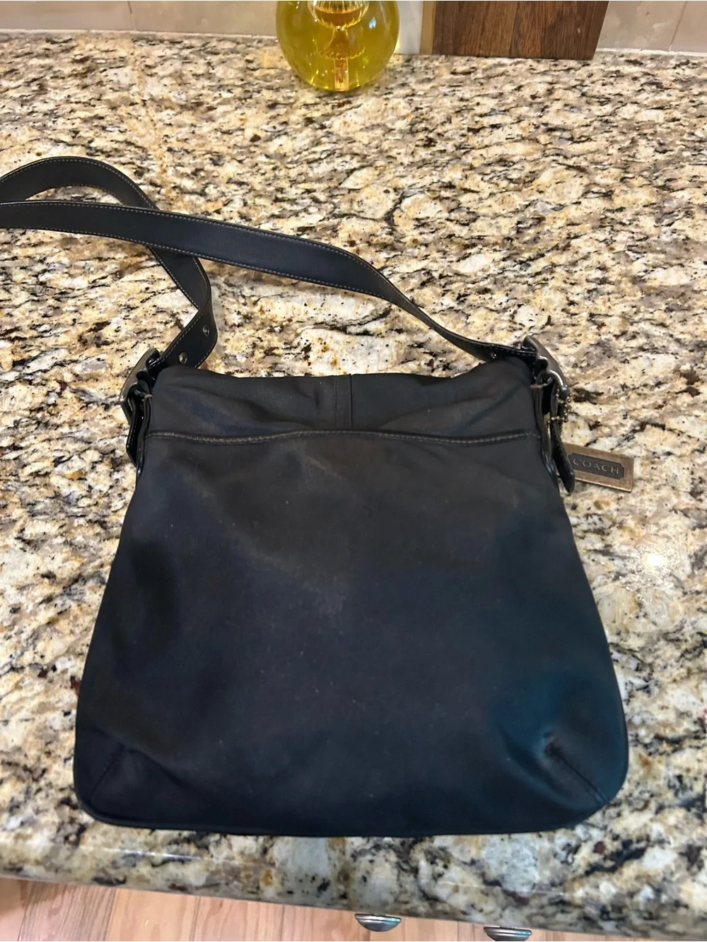 Coach Black Messenger Crossbody Bag Nylon Leather